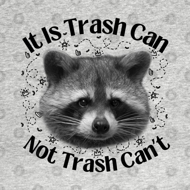 Trash Can Not Trash Cannot Raccoon Funny by Andrew Collins